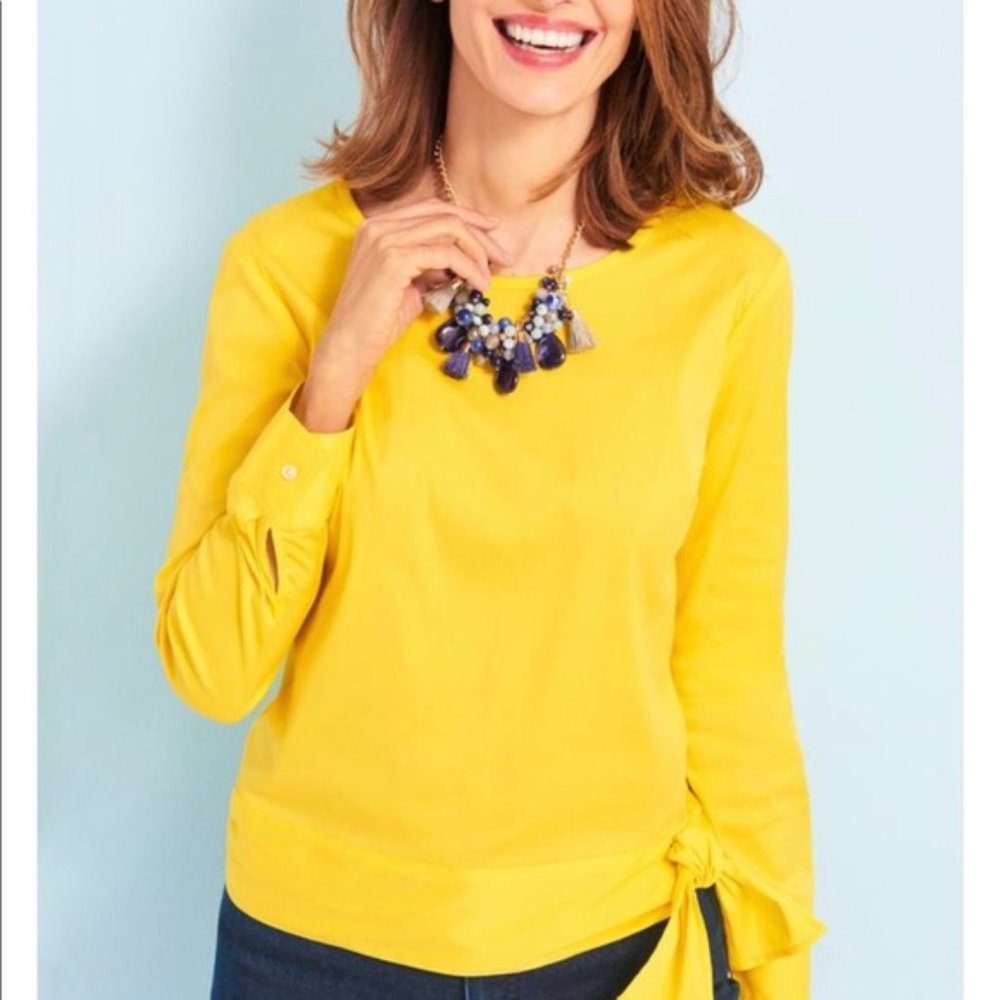 Talbots Poplin Side-Tie Top LP